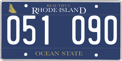 RI license plate 051090