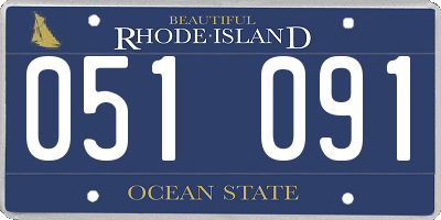 RI license plate 051091