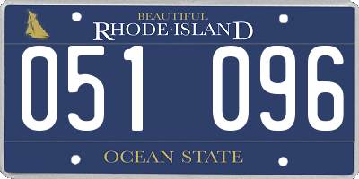 RI license plate 051096