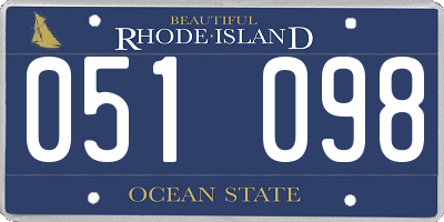 RI license plate 051098