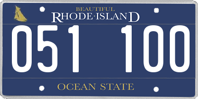 RI license plate 051100