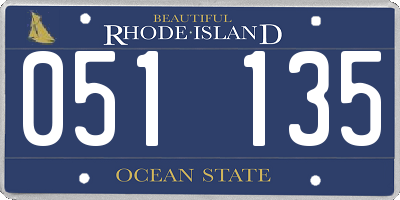 RI license plate 051135