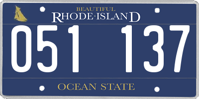 RI license plate 051137