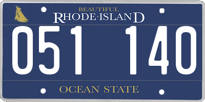 RI license plate 051140