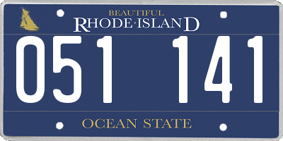 RI license plate 051141