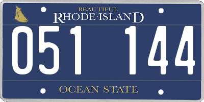 RI license plate 051144