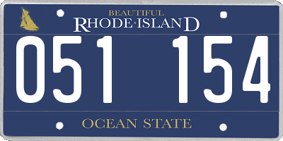 RI license plate 051154