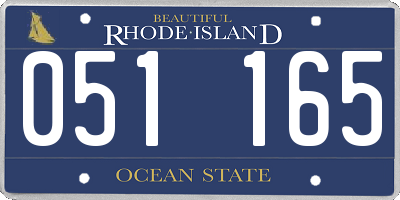 RI license plate 051165