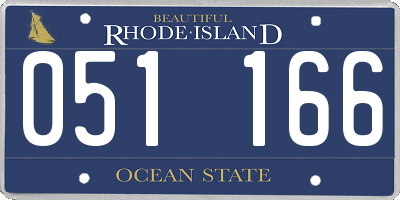 RI license plate 051166