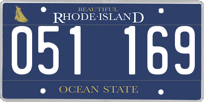 RI license plate 051169