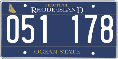 RI license plate 051178