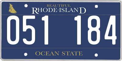 RI license plate 051184