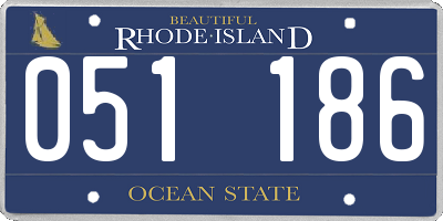 RI license plate 051186