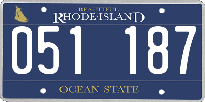 RI license plate 051187