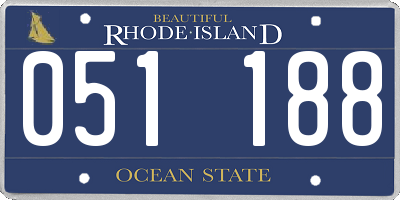 RI license plate 051188