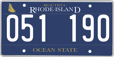 RI license plate 051190