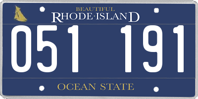 RI license plate 051191