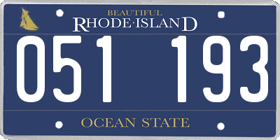 RI license plate 051193