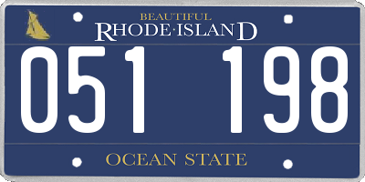 RI license plate 051198
