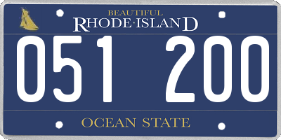 RI license plate 051200