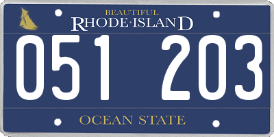 RI license plate 051203