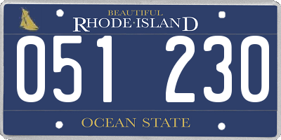RI license plate 051230