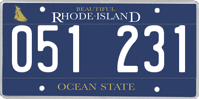 RI license plate 051231