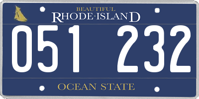 RI license plate 051232