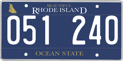 RI license plate 051240