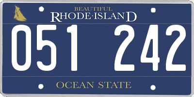 RI license plate 051242