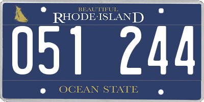 RI license plate 051244