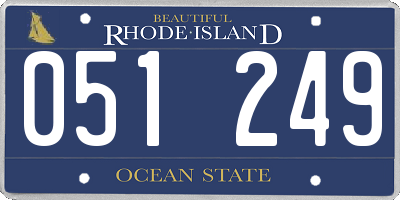 RI license plate 051249