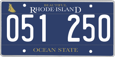 RI license plate 051250