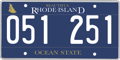 RI license plate 051251