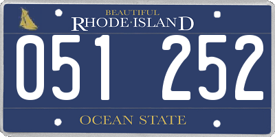 RI license plate 051252