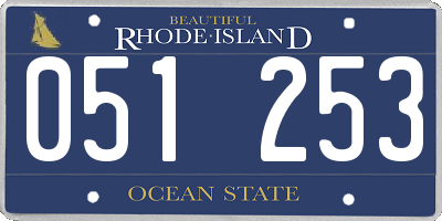 RI license plate 051253