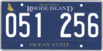 RI license plate 051256