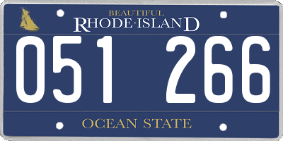 RI license plate 051266
