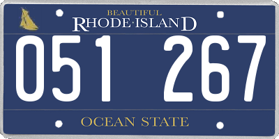 RI license plate 051267