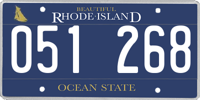 RI license plate 051268