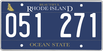 RI license plate 051271