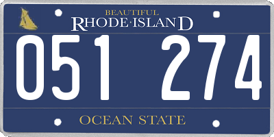 RI license plate 051274