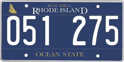 RI license plate 051275