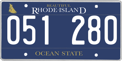 RI license plate 051280