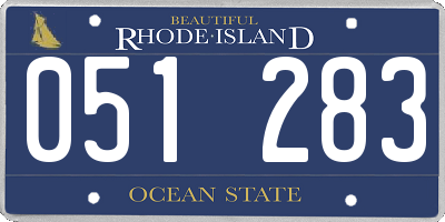 RI license plate 051283