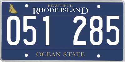 RI license plate 051285