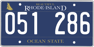RI license plate 051286
