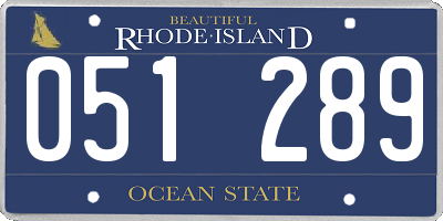RI license plate 051289