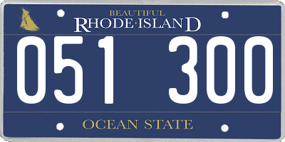 RI license plate 051300