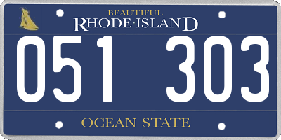 RI license plate 051303